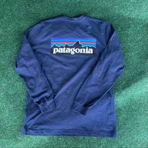 Patagonia navy long sleeve graphic T-shirt